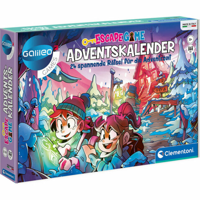 Clementoni – Escape Game – Adventskalender 2021 für Kinder von 8 bis 10 Jahren