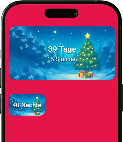 Ausschnitt von einem Telefon mit Widgets auf der Startseite