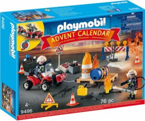 Playmobil Adventskalender - Feuerwehreinsatz auf der Baustelle 2018