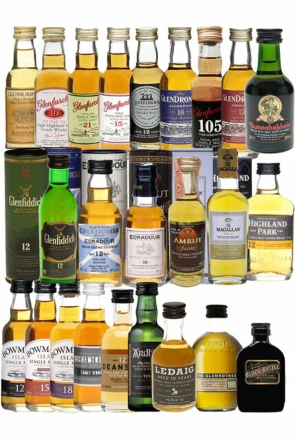 PREMIUM mit 24 verschiedenen Whisky Miniaturen Adventskalender